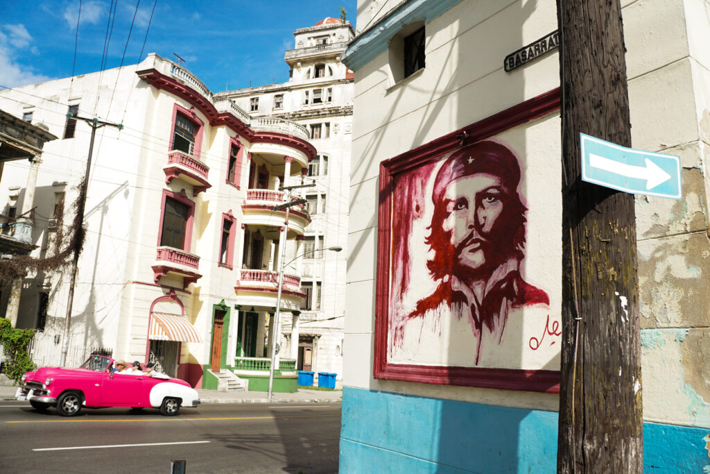 Painting of Che Guevara on the Streets of Havana, Cuba