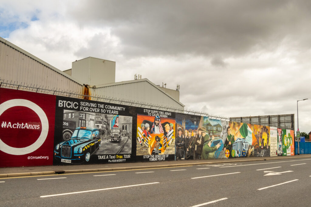 Murals in Belfast Illustrating The Troubles