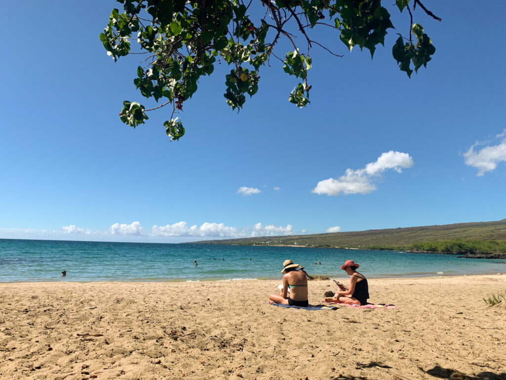 Two Ladies on the Beach in the Big Island of Hawai'i