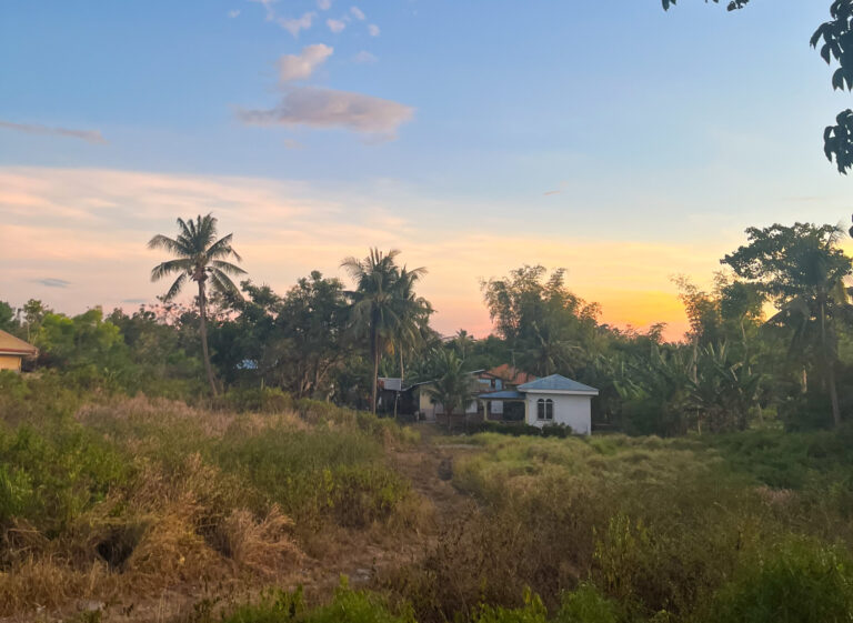 Sunset Over a Home in Moalboal