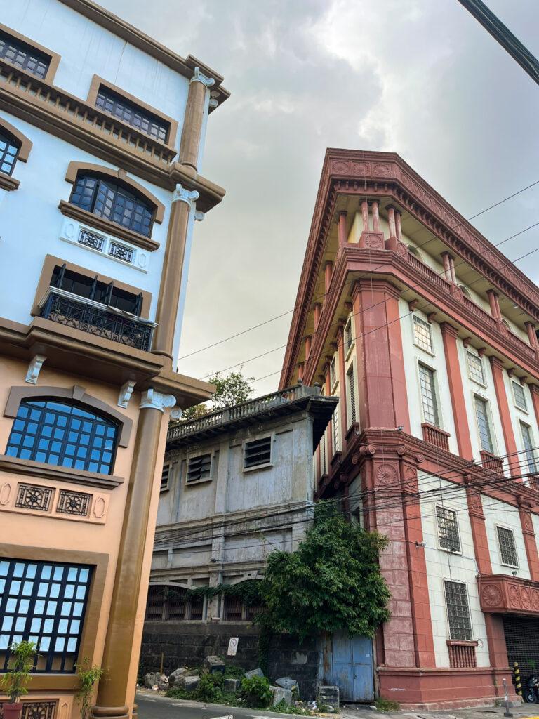 Spanish-era buildings on a street in Intramuros