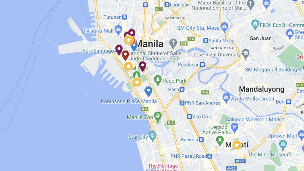 Google Map Screenshot of Manila