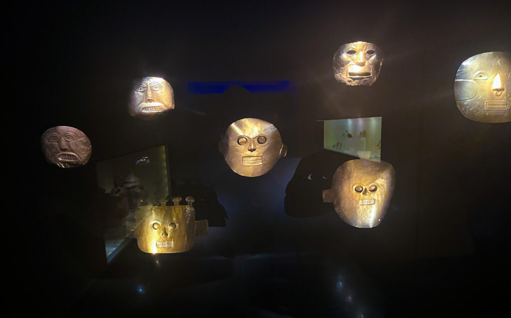 Gold Masks in the Museo del Oro, La Candelaria