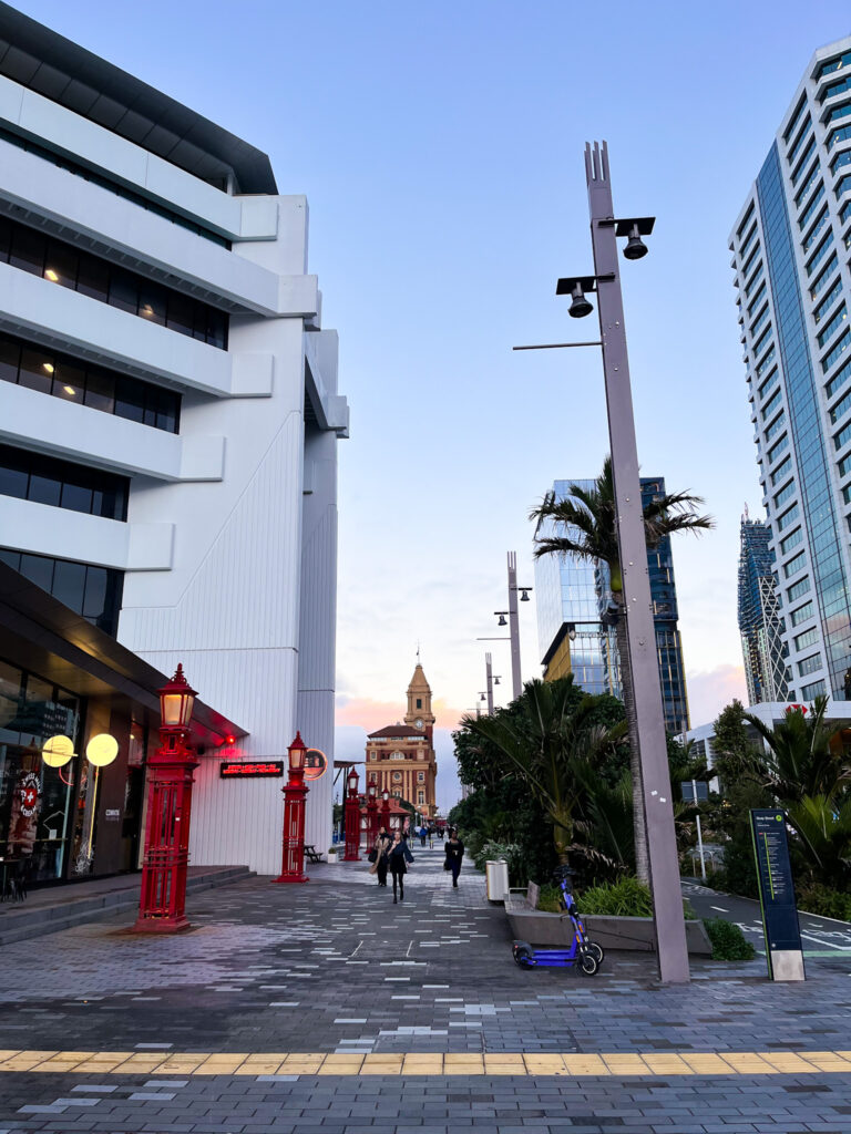 Shot of the street near Auckland waterfront